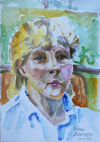 Rita 01, Portrait, Pastell